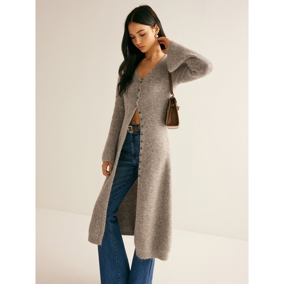 Commense Stacking V-Neck Split Breasted Sweater Dress
Light Brown Size‎ M - Picture 4 of 17